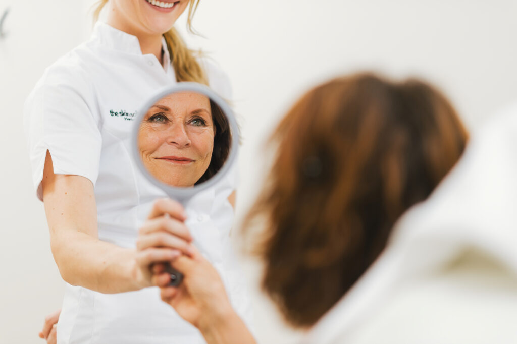 Consult met huidtherapeut tijdens intake